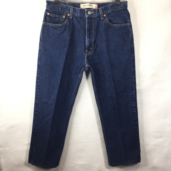Levi's 505 Jeans Regular Fit Dark Blue Denim - Picture 3 of 11